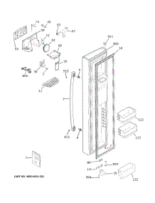Freezer Door parts for Ge Side-By-Side Refrigerator GSE23GGKPCWW from AppliancePartsPros.com