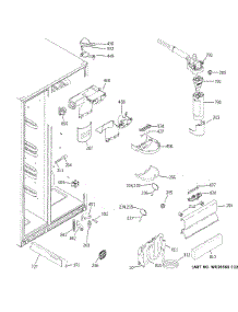 Fresh Food Section parts for Ge Side-By-Side Refrigerator GSE23GGKPCWW from AppliancePartsPros.com