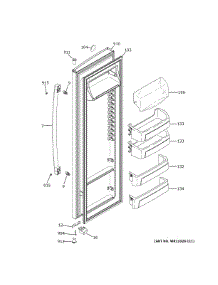 Fresh Food Door parts for Ge Side-By-Side Refrigerator GSE23GGPBCWW from AppliancePartsPros.com