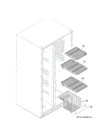Freezer Shelves parts for Ge Side-By-Side Refrigerator GSS25CGHWCBB from AppliancePartsPros.com