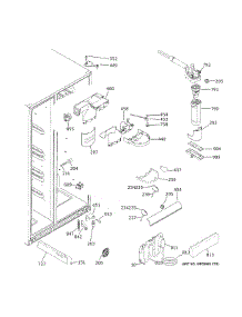 Fresh Food Section parts for Ge Side-By-Side Refrigerator GSS25CGHWCBB from AppliancePartsPros.com