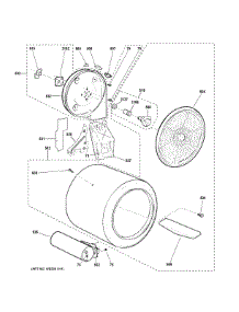 Drum parts for Ge Dryer GTD42GASJ3WW from AppliancePartsPros.com