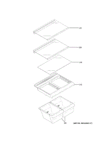 Fresh Food Shelves parts for Ge Top-Mount Refrigerator GTE16GTNDLWW from AppliancePartsPros.com
