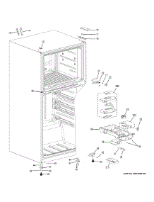 Fresh Food Section parts for Ge Top-Mount Refrigerator GTE21GTHFWW from AppliancePartsPros.com