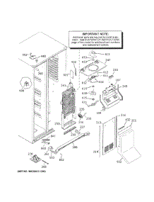 Freezer Section parts for Ge Side-By-Side Refrigerator GZS22IENSHDS from AppliancePartsPros.com