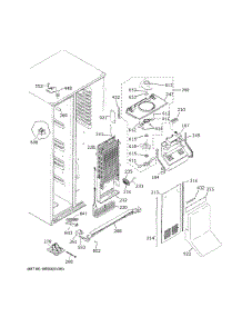 Freezer Section parts for Ge Side-By-Side Refrigerator GZS22IENWHDS from AppliancePartsPros.com