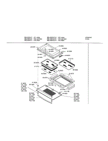 Door parts for Bosch Electric Wall Oven HBL435AUC from AppliancePartsPros.com