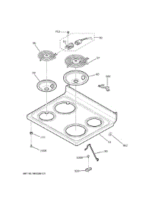 Cooktop parts for Ge Electric Range JB258DM4WW from AppliancePartsPros.com