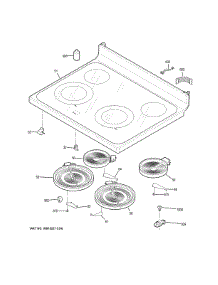Cooktop parts for Ge Electric Range JB645FK9DS from AppliancePartsPros.com