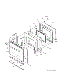 Door parts for Ge Electric Range JB655DKBWW from AppliancePartsPros.com