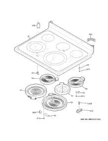 Cooktop parts for Ge Electric Range JB655EK9ES from AppliancePartsPros.com