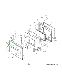Door parts for Ge Electric Range JB655FK7DS from AppliancePartsPros.com