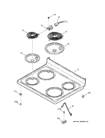 Cooktop parts for Ge Electric Range JBP35DKWW from AppliancePartsPros.com