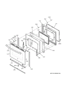 Door parts for Ge Electric Range JBS60DK9BB from AppliancePartsPros.com