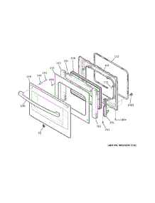 Door parts for Ge Electric Range JD630SF9SS from AppliancePartsPros.com