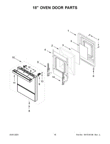 18" Oven Door Parts parts for Jenn-Air Range JDRP548HM01 from AppliancePartsPros.com