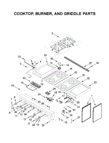 Cooktop, Burner, And Griddle Parts parts for Jenn-Air Range JDRP848HL00 from AppliancePartsPros.com