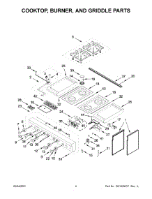 Cooktop, Burner, And Griddle Parts parts for Jenn-Air Range JDRP848HL01 from AppliancePartsPros.com