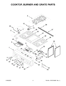 Cooktop, Burner And Grate Parts parts for Jenn-Air Range JDSP536HL01 from AppliancePartsPros.com