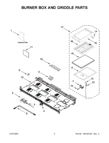 Burner Box And Griddle Parts parts for Jenn-Air Range JDSP548HL01 from AppliancePartsPros.com