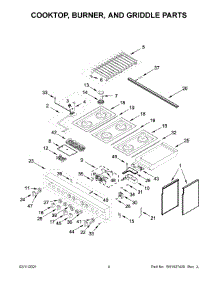 Cooktop, Burner, And Griddle Parts parts for Jenn-Air Range JDSP548HM01 from AppliancePartsPros.com