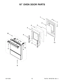 18" Oven Door Parts parts for Jenn-Air Range JDSP548HM01 from AppliancePartsPros.com