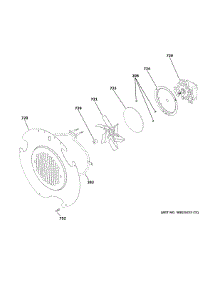 Convection Fan parts for Ge Gas Range JGBS86SP1SS from AppliancePartsPros.com