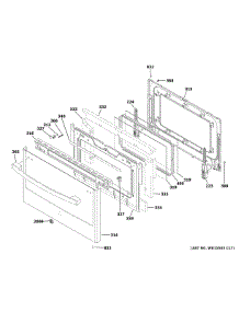 Lower Door parts for Ge Gas Range JGSS86SP2SS from AppliancePartsPros.com