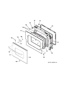 Door parts for Ge Electric Range JM250DF4WW from AppliancePartsPros.com