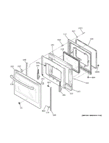 Door parts for Ge Electric Range JS760FL5DS from AppliancePartsPros.com
