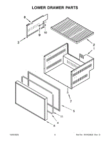 Lower Drawer Parts parts for Jenn-Air Drawer & Bin JUDFP242HX11 from AppliancePartsPros.com