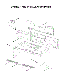 Cabinet And Installation Parts parts for Kitchenaid Microwave/Hood Combo KMLS311HSS6 from AppliancePartsPros.com
