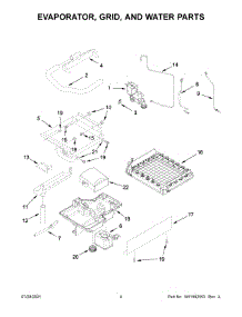 Evaporator, Grid, And Water Parts parts for Kitchenaid Freestanding Ice Maker KUID308HPS01 from AppliancePartsPros.com