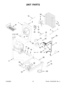 Unit Parts parts for Kitchenaid Freestanding Ice Maker KUID508HPS01 from AppliancePartsPros.com