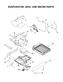 Evaporator, Grid, And Water Parts parts for Kitchenaid Freestanding Ice Maker KUID508HWH00 from AppliancePartsPros.com