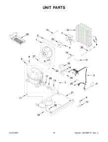 Unit Parts parts for Kitchenaid Freestanding Ice Maker KUIX335HPS01 from AppliancePartsPros.com