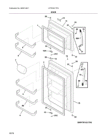 Doors parts for Frigidaire Top-Mount Refrigerator LFTR1821TF9 from AppliancePartsPros.com
