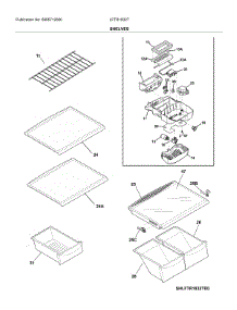Shelves parts for Frigidaire Top-Mount Refrigerator LFTR1832TF2 from AppliancePartsPros.com