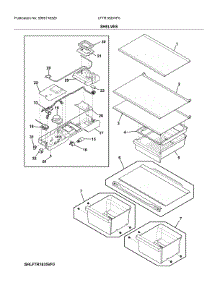 Shelves parts for Frigidaire Top-Mount Refrigerator LFTR1835VF0 from AppliancePartsPros.com