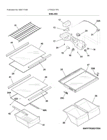 Shelves parts for Frigidaire Top-Mount Refrigerator LFTR2021TF9 from AppliancePartsPros.com