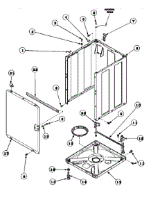 Front Panel, Base Assy And Cabinet Assy parts for Amana Washer LW9203W2-PLW9203W2 from AppliancePartsPros.com
