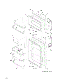 Doors parts for Universal Multiflex (Frigidaire) Top-Mount Refrigerator MRTG18V5PW2 from AppliancePartsPros.com