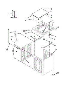 Top And Cabinet Parts parts for Amana Washer NTW4701BQ1 from AppliancePartsPros.com