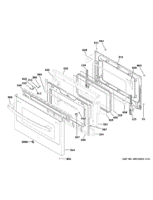 Lower Door parts for Ge Gas Range PGB965BP1TS from AppliancePartsPros.com