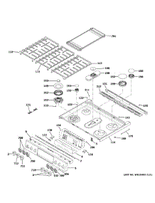 Control Panel & Cooktop parts for Ge Gas Range PGS960BEL4TS from AppliancePartsPros.com