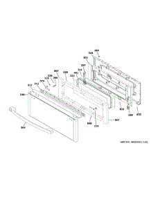 Upper Door parts for Ge Gas Range PGS960FEL4DS from AppliancePartsPros.com