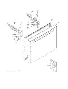 Freezer Door parts for Ge Bottom-Mount Refrigerator QNE27JBMLFTS from AppliancePartsPros.com