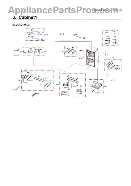 DA96-00640A Refrigerator Harness And Rail Assembly | Genuine
