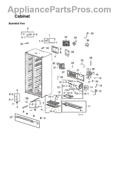 DA97-06158A Refrigerator Lower Door Hinge Assembly | Genuine
