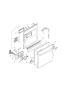 Door Assembly parts for Bosch Dishwasher SHU9912UC/11 (FD 8002-8003) from AppliancePartsPros.com